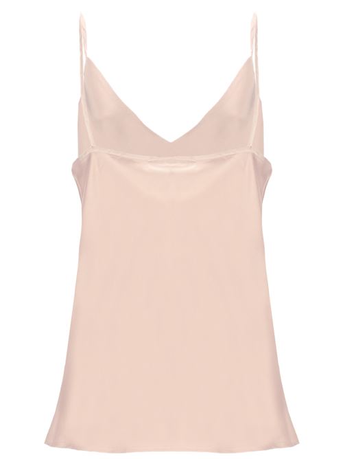 petal pink stretch-silk satin finish plunging V-neck Forte forte | 120702516